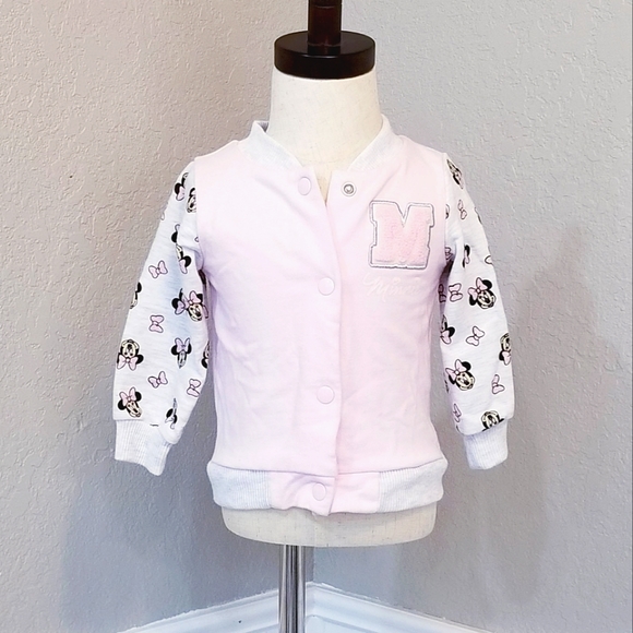 Disney Other - Disney Baby Minnie Mouse Varsity Sweater Jacket